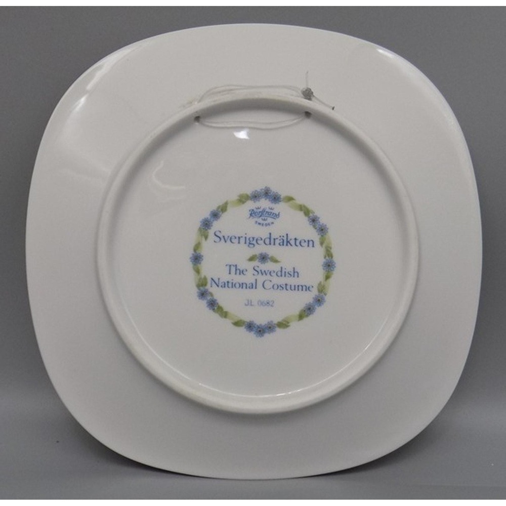 Vintage Rorstrand Sweden JL 0682 7.5" Porcelain Plate Swedish National Costume - Picture 7 of 8